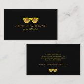 Eyegoedbril voor Opticien goudzonnebril Visitekaartje (Voorkant / Achterkant)