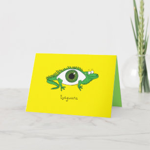 Eyeguana - Eyeball Iguana Reptile Carte de voeux