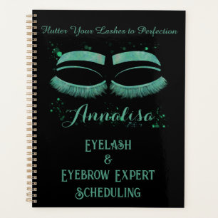 Eyelash & Beauté de l'aquarelle de luxe, vert ment