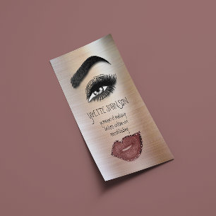 Eyelash Brow Makeup Logo QRCode Lip Roos Huid Visitekaartje