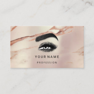 Eyelash Brow Makeup Marble Roos Gold QR Copper Visitekaartje