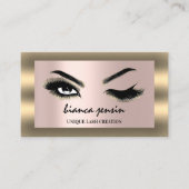 Eyelash Brows Microblading QRCODE Logo omlijst Roo Visitekaartje (Voorkant)