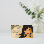 Eyelash Carte de visite Gold Ethnie Femme Tan 2 (Debout devant)