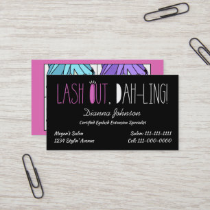 "Eyelash Divas" Lash Out, Dah-ling! Visitekaartje