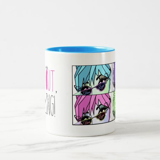 Eyelash Divas Lash uit! Tweekleurige Koffiemok (Center)