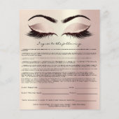Eyelash Extension Aansprakelijkheidsverklaring Ros Flyer (Achterkant)