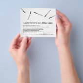 Eyelash Extension Aftercare Handgetekende minimali Flyer (Hand)