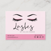 Eyelash Extension Instructions Nazorg Lash Logo Visitekaartje (Voorkant)