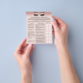 Eyelash Extension Liability Waiver Blush Roos Gold Flyer (Hand)