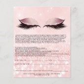 Eyelash Extension Liability Waiver Eyes Roze Flyer (Achterkant)