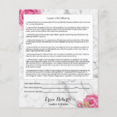 Eyelash Extension Liability Waiver  Floral Flyer (Achterkant)