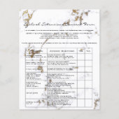 Eyelash Extension Liability Waiver Gold Marble Flyer (Voorkant)