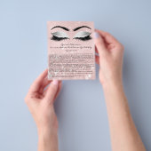Eyelash Extension Liability Waiver Oyes Grey Roze Flyer (Hand)