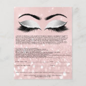Eyelash Extension Liability Waiver Oyes Grey Roze Flyer (Achterkant)
