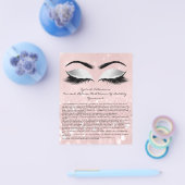 Eyelash Extension Liability Waiver Oyes Grey Roze Flyer (Enkel)