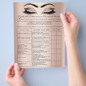 Eyelash Extension Liability Waiver Roos Blush Flyer (Hand)