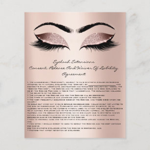 Eyelash Extension Liability Waiver Roos Blush Flyer