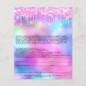 Eyelash Extension Liability Waiver Roos Drivers Flyer (Achterkant)