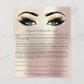 Eyelash Extension Liability Waiver Roos Gold Flyer (Achterkant)