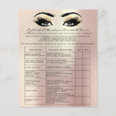 Eyelash Extension Liability Waiver Roos Gold Flyer (Voorkant)