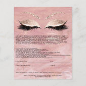Eyelash Extension Liability Waiver Roos Marble Flyer (Achterkant)