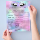 Eyelash Extension Liability Waiver Roos Silver Gra Flyer (Hand)