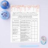 Eyelash Extension Liability Waiver Roos White Flyer (Enkel)