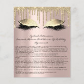 Eyelash Extension Liability Waiver Spark Roos Gold Flyer (Voorkant)