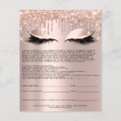 Eyelash Extension Liability Waiver Sparkly Pink1 Flyer (Achterkant)