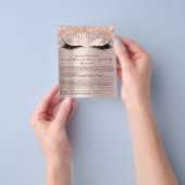 Eyelash Extension Liability Waiver Sparkly Pink Flyer (Hand)