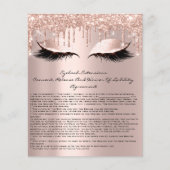Eyelash Extension Liability Waiver Sparkly Pink Flyer (Voorkant)