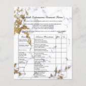 Eyelash Extension Liability Waiver White Marble Flyer (Voorkant)