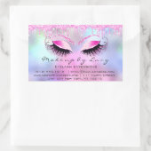 Eyelash Extension Makeup Artist Pink Drift Fuchsia Rechthoekige Sticker (Tas)