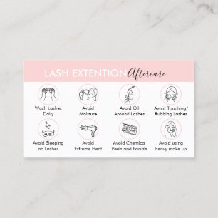 Eyelash Extension Products Natercare Instruction Visitekaartje