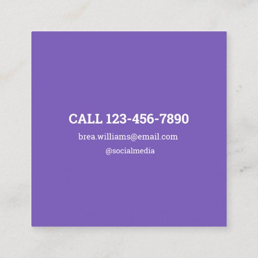 Eyelash Extension QR Code Visitekaartje (Achterkant)