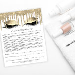 Eyelash Extension Responsabilité Renonciation Gold<br><div class="desc">conception florenceK</div>