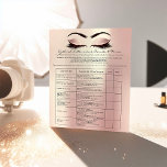 Eyelash Extension Responsabilité Renonciation Rose<br><div class="desc">conception florenceK</div>