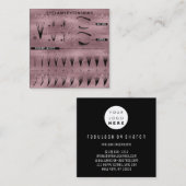 Eyelash Extension Studio Winkelroze catalogus Vierkante Visitekaartje (Voorkant / Achterkant)
