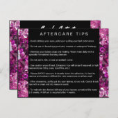 Eyelash Extensions Aftercare - Contact - Lash Menu (Devant / Derrière)