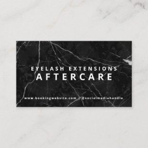 Eyelash Extensions Aftercare Visitekaartje