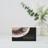 Eyelash Extensions Black Luxury Carte de visite (Debout devant)