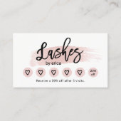 Eyelash Extensions Blush Pink Lash Salon Loyalty (Voorkant)