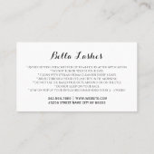 Eyelash Extensions Carte de visite post-soins (Dos)
