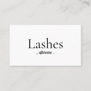 Eyelash Extensions Carte de visite post-soins