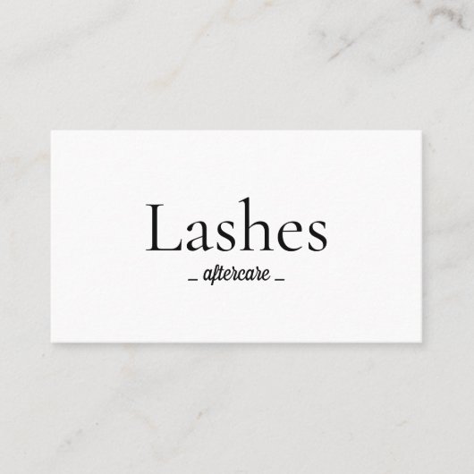 Eyelash Extensions Carte de visite post-soins (Devant)