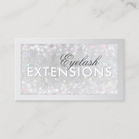 Eyelash Extensions Carte Parties scintillant argen (Devant)