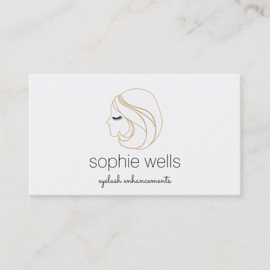 EyeLash Extensions en Valse Wimpers Wit Visitekaartje (Voorkant)