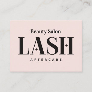 Eyelash Extensions Lash Aftercare Card Visitekaartje