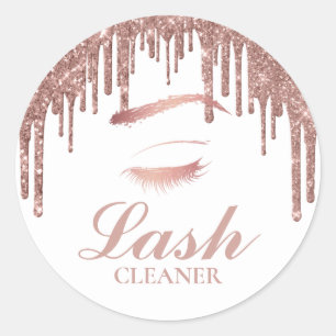 Eyelash Extensions Lash Cleaner Roos Gold Drivers Ronde Sticker