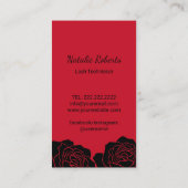 Eyelash Extensions Lash Salon Beauty Floral Visitekaartje (Achterkant)